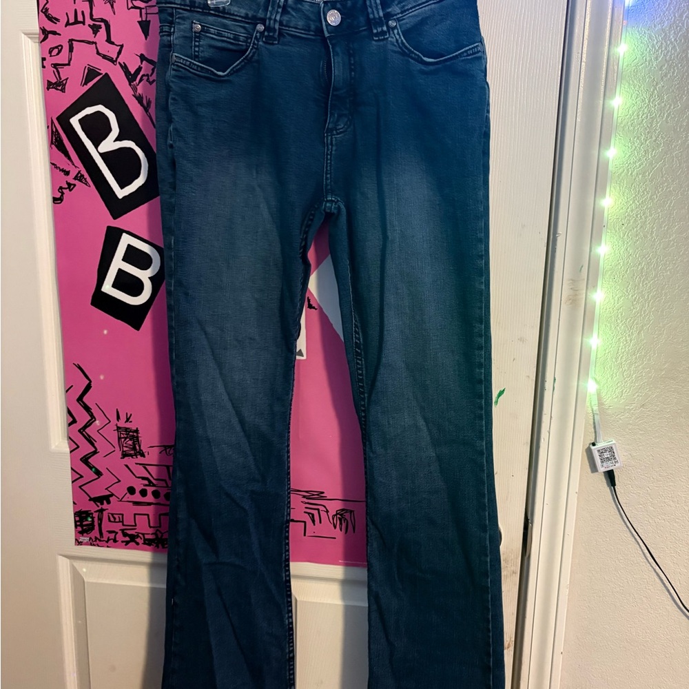 Women’s Mid-Rise Boot Cut Jeans — Deep Indigo